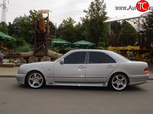 9 799 р. Пороги накладки Lorinzer Mercedes-Benz E-Class W210 дорестайлинг седан (1996-1999) (Неокрашенные)  с доставкой в г. Вологда