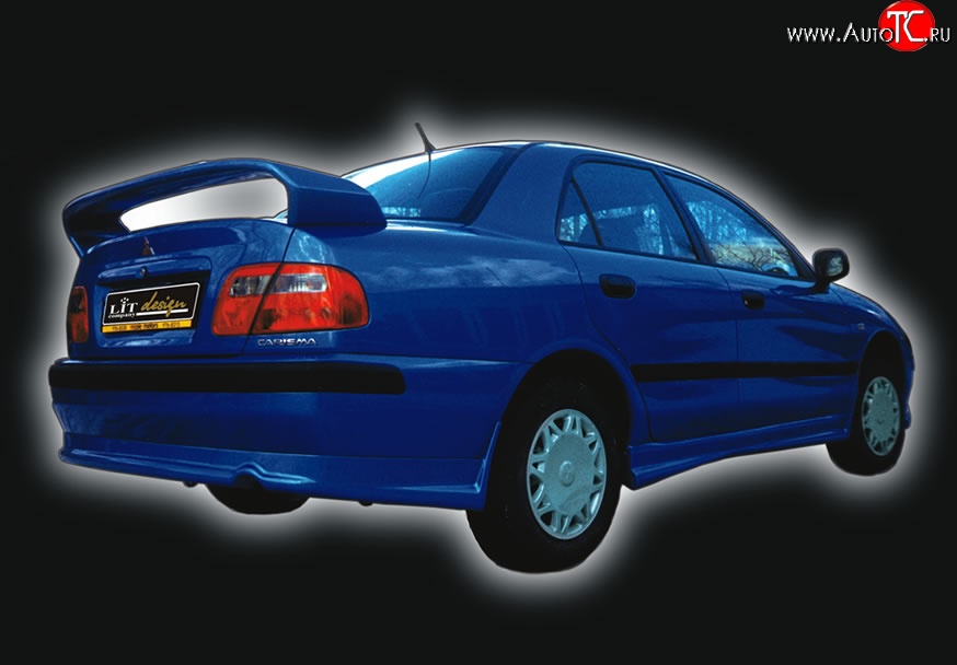 4 149 р. Накладка заднего бампера GT Dynamics (седан или хэтчбек) Mitsubishi Carisma (1996-1999) (Неокрашенная)  с доставкой в г. Вологда