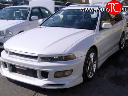 9 299 р. Пороги накладки Dolphin Mitsubishi Galant 8  дорестайлинг седан (1996-1998) (Неокрашенные)  с доставкой в г. Вологда