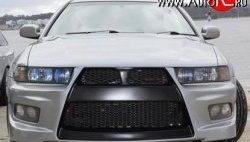 11 099 р. Передний бампер Evo style Mitsubishi Galant 8  дорестайлинг седан (1996-1998) (Без сетки, Неокрашенный)  с доставкой в г. Вологда. Увеличить фотографию 2