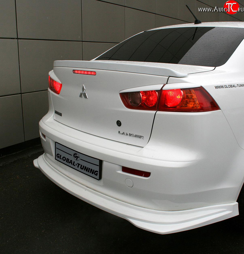 4 699 р. Лип спойлер Mitsubishi Global-Tuning Mitsubishi Lancer 10 CY седан дорестайлинг (2007-2010) (Неокрашенный)  с доставкой в г. Вологда