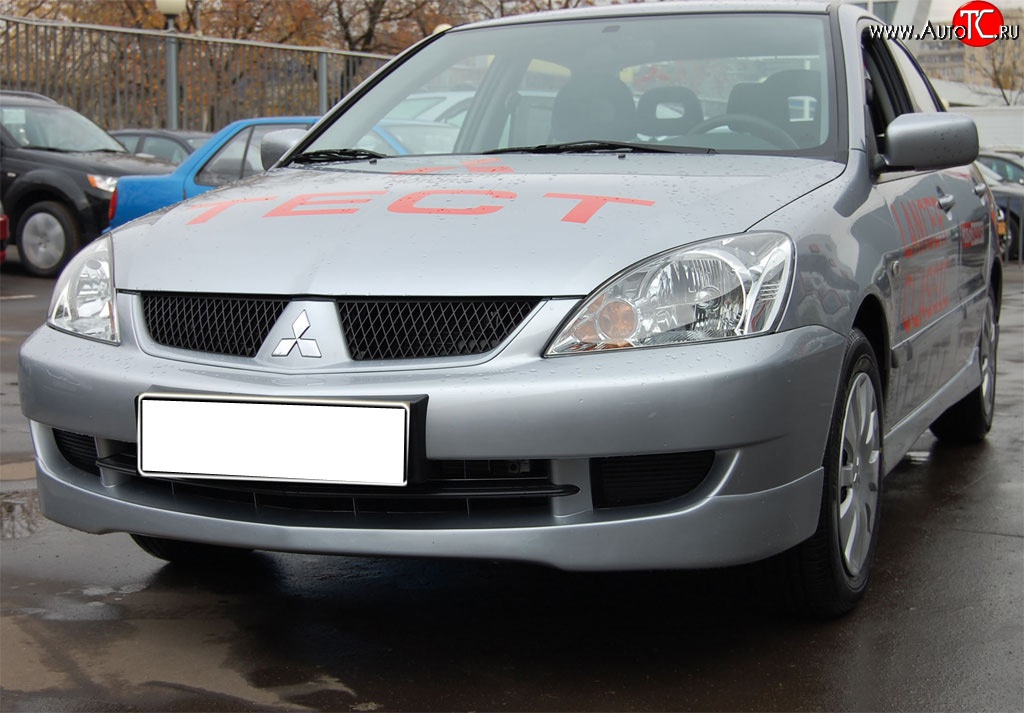 4 249 р. Накладка переднего бампера GT Dynamics Mitsubishi Lancer 9 CS седан 1-ый рестайлинг (2003-2005) (Неокрашенная)  с доставкой в г. Вологда