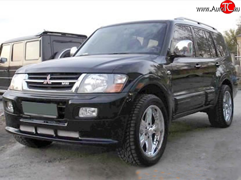 10 599 р. Накладка переднего бампера Rally Mitsubishi Pajero 3 V70 дорестайлинг (1999-2003) (Неокрашенная)  с доставкой в г. Вологда