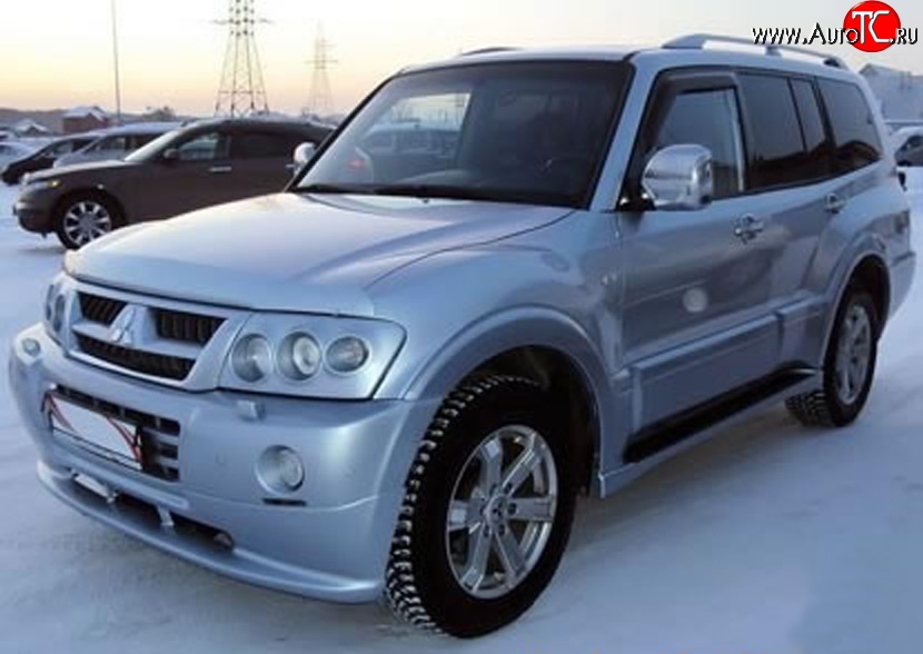 10 599 р. Накладка переднего бампера Sport Mitsubishi Pajero 3 V70 дорестайлинг (1999-2003) (Неокрашенная)  с доставкой в г. Вологда