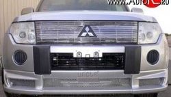 10 599 р. Накладка переднего бампера Sport Mitsubishi Pajero 4 V80 дорестайлинг (2006-2011) (Неокрашенная)  с доставкой в г. Вологда. Увеличить фотографию 3