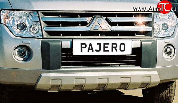 10 499 р. Накладка переднего бампера GT Dynamics Mitsubishi Pajero 4 V80 дорестайлинг (2006-2011) (Дорестайлинг, Неокрашенная)  с доставкой в г. Вологда