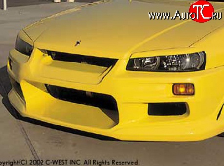 10 549 р. Передний бампер Bomex Nissan Skyline R34 (1999-2002) (Неокрашенный)  с доставкой в г. Вологда