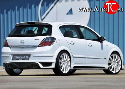 5 899 р. Пороги накладки Rieger Opel Astra H хэтчбек 5дв дорестайлинг (2004-2007) (Неокрашенные)  с доставкой в г. Вологда