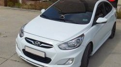 3 399 р. Накладка CT на передний бампер Hyundai Solaris RBr седан дорестайлинг (2010-2014) (Неокрашенная)  с доставкой в г. Вологда. Увеличить фотографию 2