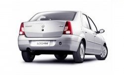 10 949 р. Задний бампер SAT  Renault Logan  1 (2004-2010) дорестайлинг (Неокрашенный)  с доставкой в г. Вологда. Увеличить фотографию 2