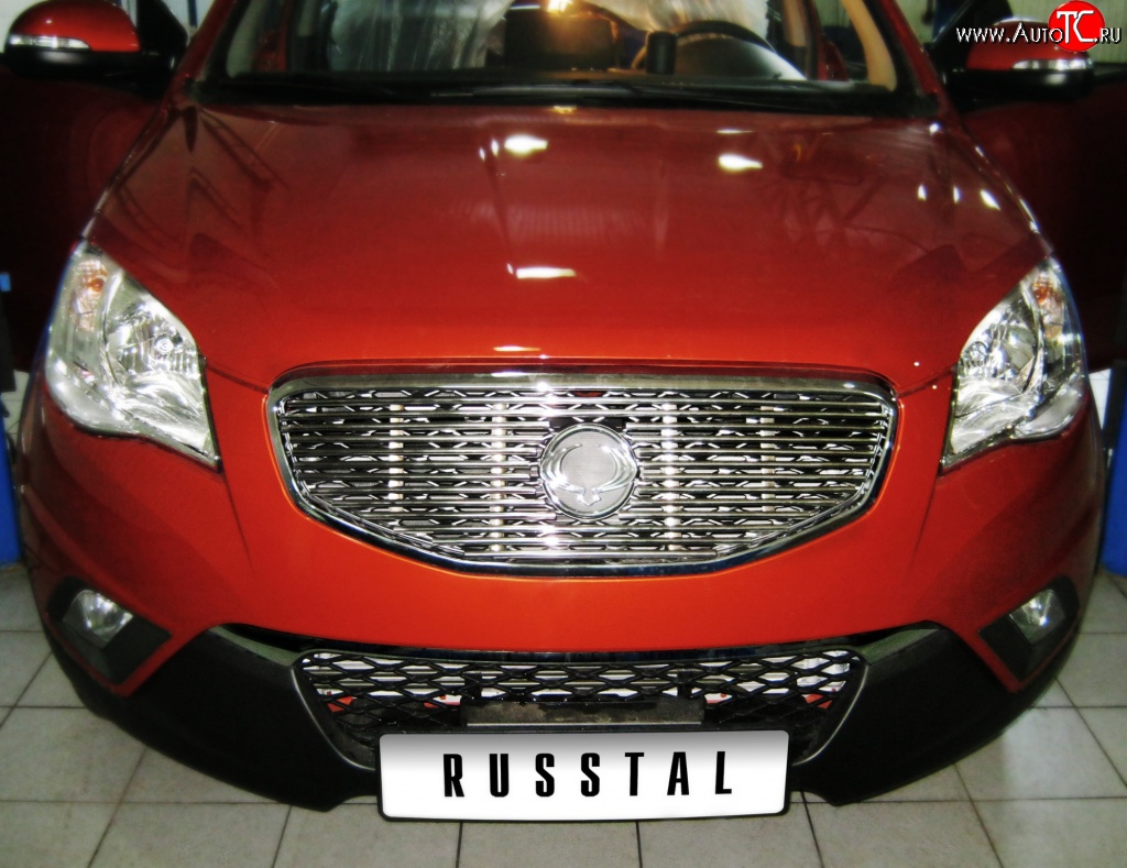 5 699 р. Решётка радиатора Russtal SSANGYONG Actyon дорестайлинг (2010-2013) (Неокрашенная)  с доставкой в г. Вологда