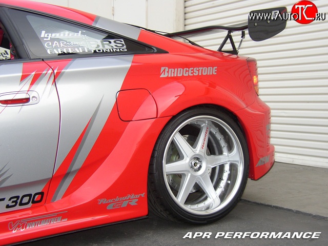 4 449 р. Комплект пластиковых накладок K1 Style wide body на задние крылья автомобиля Toyota Celica T230 (1999-2006)  с доставкой в г. Вологда