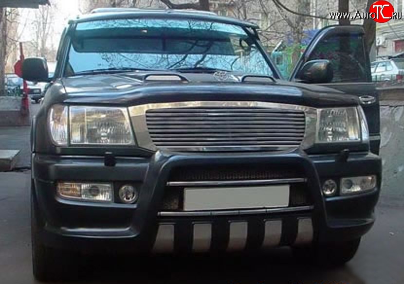 18 449 р. Передний бампер DAKAR Toyota Land Cruiser 100 дорестайлинг (1998-2002) (Неокрашенный)  с доставкой в г. Вологда