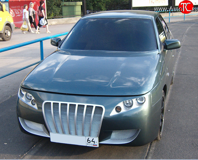 4 299 р. Передний бампер Я-робот M-VRS Лада 2111 универсал (1998-2009) (Неокрашенный)  с доставкой в г. Вологда