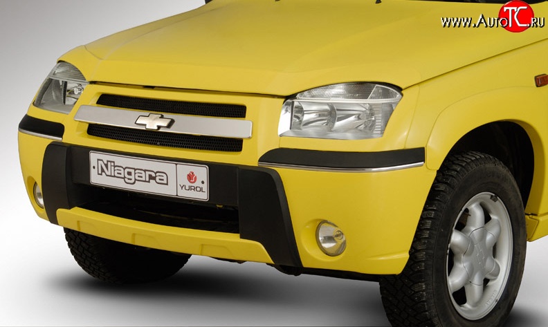 699 р. Реснички Ниагара Chevrolet Niva 2123 дорестайлинг (2002-2008) (Неокрашенные)  с доставкой в г. Вологда