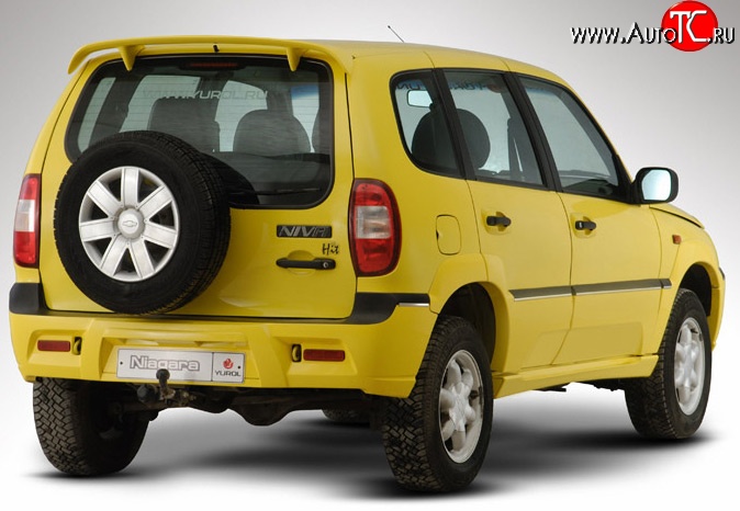5 799 р. Задний бампер Ниагара Chevrolet Niva 2123 дорестайлинг (2002-2008) (Неокрашенный)  с доставкой в г. Вологда