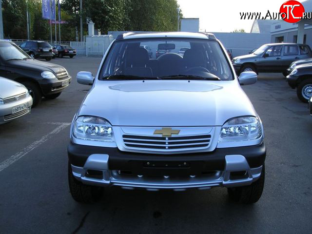 479 р. Радиаторная решётка Трофи Chevrolet Niva 2123 дорестайлинг (2002-2008) (Неокрашенная)  с доставкой в г. Вологда