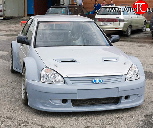 11 799 р. Передние крылья WTCC Лада Приора 2172 хэтчбек дорестайлинг (2008-2014) (Неокрашенные)  с доставкой в г. Вологда