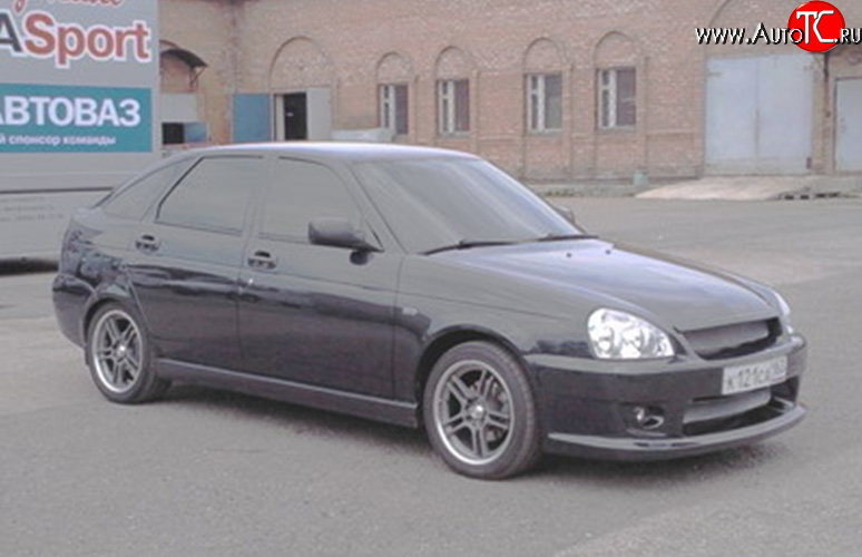 8 929 р. Передний бампер TMS Лада Приора 2170 седан дорестайлинг (2007-2014) (Неокрашенный)  с доставкой в г. Вологда