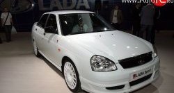 3 699 р. Накладка переднего бампера Lada Priora Sport Лада Приора 21728 купе дорестайлинг (2010-2013) (Неокрашенная)  с доставкой в г. Вологда. Увеличить фотографию 4