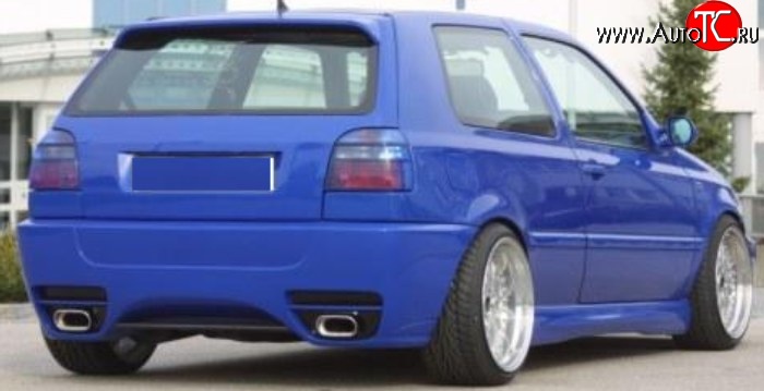 7 299 р. Задний бампер Power Style Volkswagen Golf 3 (1991-1998)  с доставкой в г. Вологда