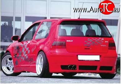 4 399 р. Накладка заднего бампера Sunrise Volkswagen Golf 4 (1997-2003)  с доставкой в г. Вологда