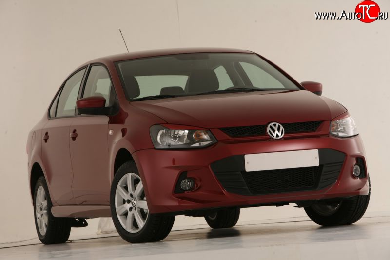 7 249 р. Передний бампер Sport Volkswagen Polo 5 седан дорестайлинг (2009-2015) (Неокрашенный)  с доставкой в г. Вологда