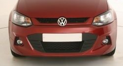7 249 р. Передний бампер Sport Volkswagen Polo 5 седан дорестайлинг (2009-2015) (Неокрашенный)  с доставкой в г. Вологда. Увеличить фотографию 2