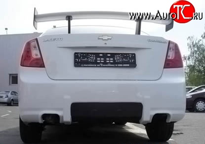 6 499 р. Задний бампер Rieger Chevrolet Lacetti седан (2002-2013) (Неокрашенный)  с доставкой в г. Вологда