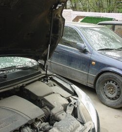 2 249 р. Упор капота Sport Ford Focus 2 хэтчбэк 3 дв. рестайлинг (2007-2011) (Без кронштейна)  с доставкой в г. Вологда. Увеличить фотографию 2