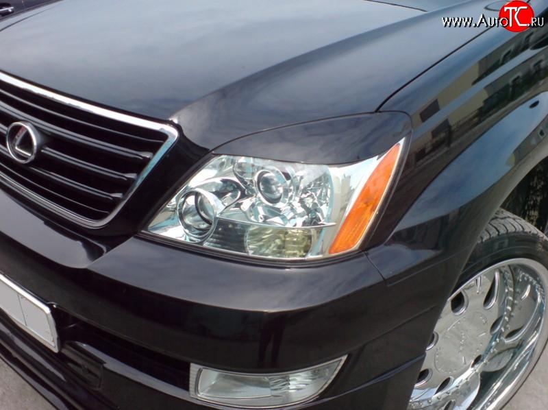 1 599 р. Реснички Sport Lexus GX470 J120 дорестайлинг (2002-2007) (Неокрашенные)  с доставкой в г. Вологда
