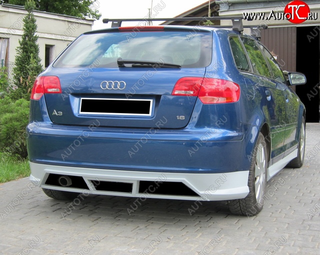 17 899 р. Накладка на задний бампер CSR Audi A3 8P1 хэтчбэк 3 дв. дорестайлинг (2003-2005)  с доставкой в г. Вологда