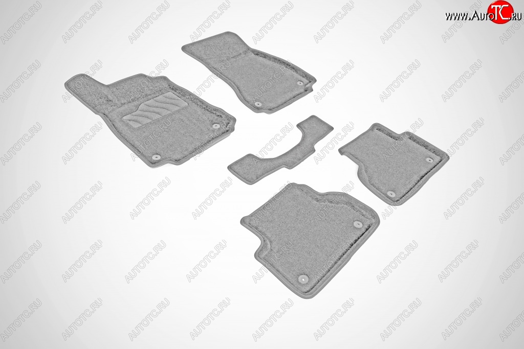 7 649 р. Износостойкие коврики в салон 3D AUDI A4(B9) серые (компл) Audi A4 B9 дорестайлинг,седан (2016-2020)  с доставкой в г. Вологда
