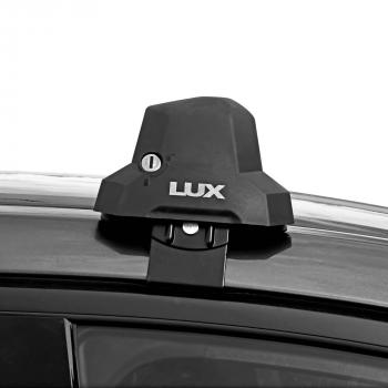 13 689 р. Багажник в сборе в обхват дверного проема LUX CITY  Audi A4  B9 (2016-2020) дорестайлинг,седан (черные дуги, длина 105 см)  с доставкой в г. Вологда. Увеличить фотографию 2