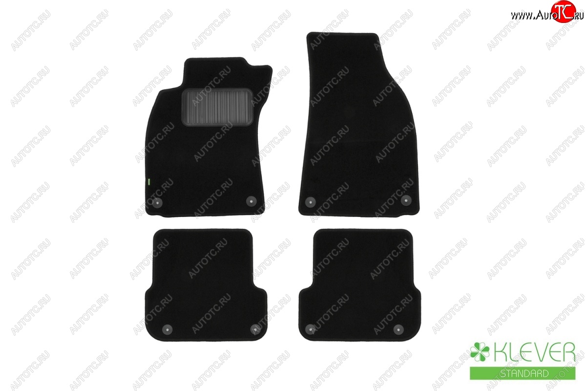6 949 р. Коврики в салон (текстиль) 4D/5D (АКПП) Klever Standart Audi A4 B7 седан (2004-2008)  с доставкой в г. Вологда