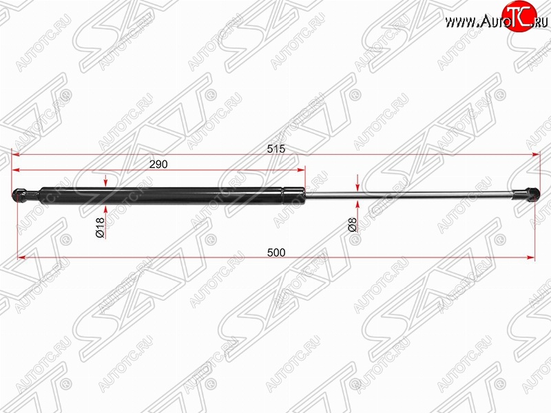 549 р. Упор крышки багажника SAT (газовый)  Audi A4  B6 (2000-2006) универсал  с доставкой в г. Вологда