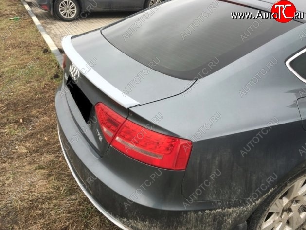 3 999 р. Лип спойлер CT Audi A5 8T дорестайлинг, лифтбэк (2007-2011) (Неокрашенный)  с доставкой в г. Вологда