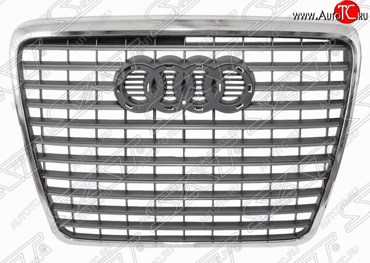 6 349 р. Решетка радиатора SAT (хром)  Audi A6  C6 (2008-2010) рестайлинг, седан, рестайлинг, универсал  с доставкой в г. Вологда