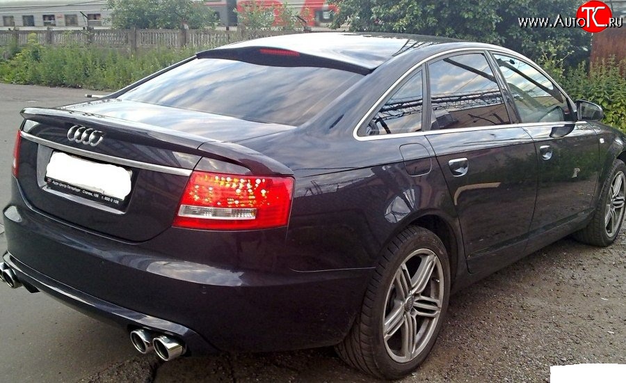 6 999 р. Козырёк на заднее лобовое стекло Sport Audi A6 C6 дорестайлинг, седан (2004-2008)  с доставкой в г. Вологда