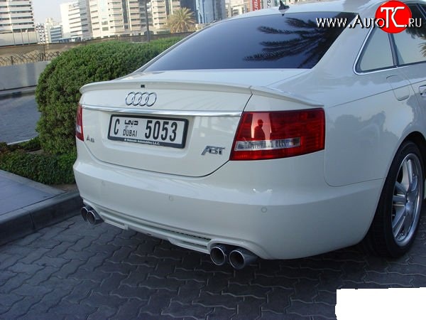 4 499 р. Диффузор заднего бампера ABT Audi A6 C6 дорестайлинг, седан (2004-2008)  с доставкой в г. Вологда