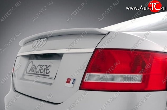 5 649 р. Лип спойлер CT Audi A6 C6 дорестайлинг, седан (2004-2008) (Неокрашенный)  с доставкой в г. Вологда