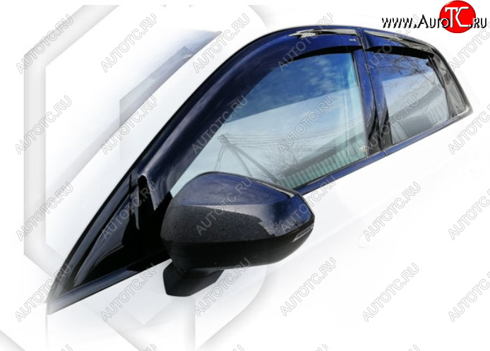 1 999 р. Дефлектора окон CA-Plastic Audi Q3 F3 (2018-2022) (Classic полупрозрачный)  с доставкой в г. Вологда