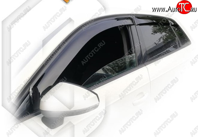 1 999 р. Дефлектора окон CA-Plastic Audi Q3 8U рестайлинг (2014-2018) (Classic полупрозрачный, Без хром молдинга)  с доставкой в г. Вологда