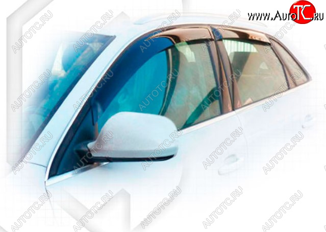 1 999 р. Дефлектора окон CA-Plastic Audi Q5 8R рестайлинг (2012-2017) (Classic полупрозрачный, Без хром молдинга)  с доставкой в г. Вологда
