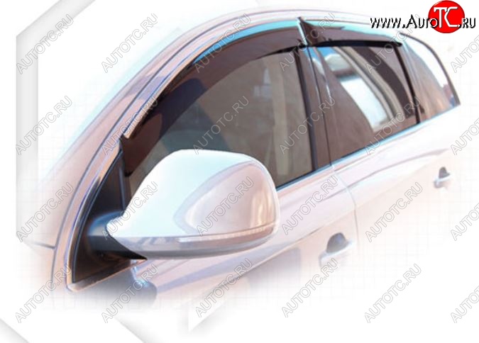 2 299 р. Дефлектора окон CA-Plastiс Audi Q7 4L дорестайлинг (2005-2009) (Classic полупрозрачный, Без хром.молдинга)  с доставкой в г. Вологда