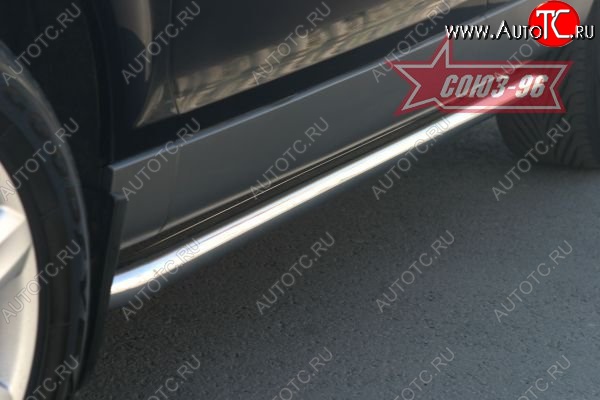 25 694 р. Защита порогов Souz-96 (d60) Audi Q7 4L дорестайлинг (2005-2009)  с доставкой в г. Вологда