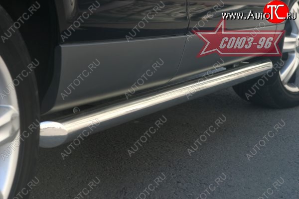 30 419 р. Защита порогов Souz-96 (d76) Audi Q7 4L дорестайлинг (2005-2009)  с доставкой в г. Вологда