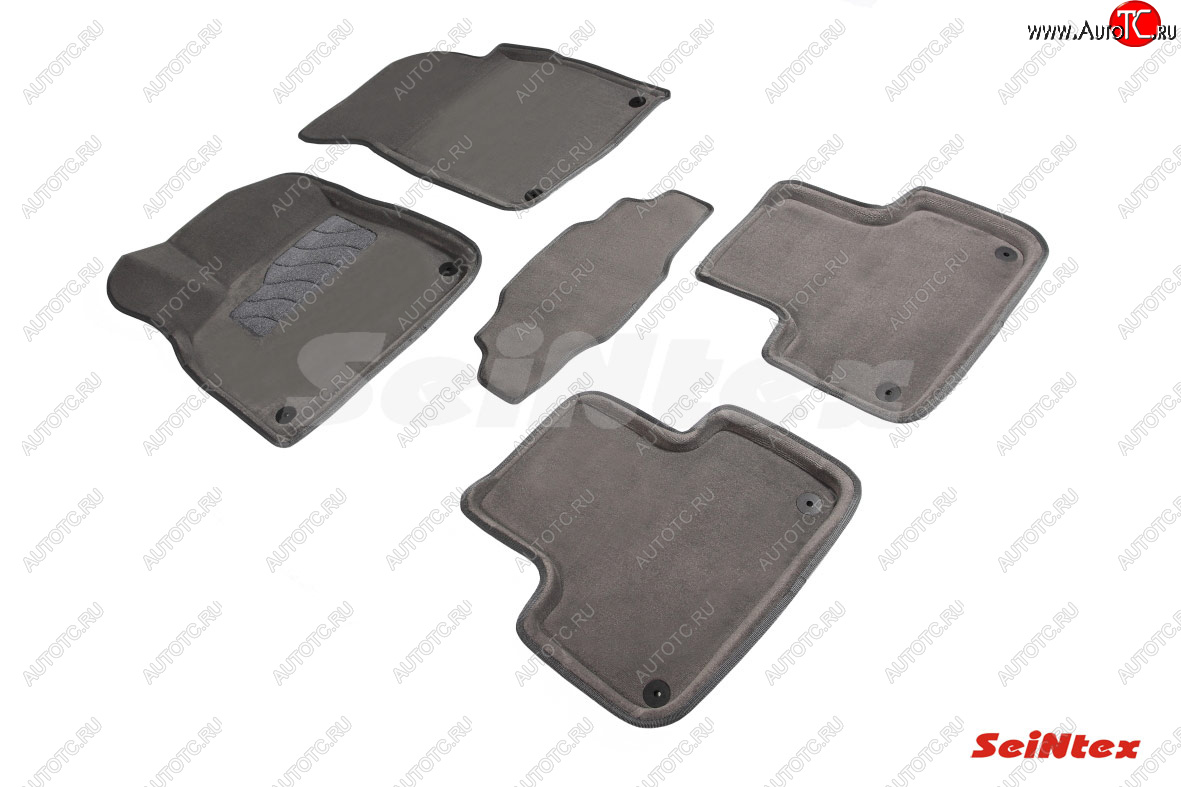 7 649 р. Текстильные коврики в салон SEINTEX 3D серые  Audi Q7  4M (2015-2022) дорестайлинг, рестайлинг  с доставкой в г. Вологда