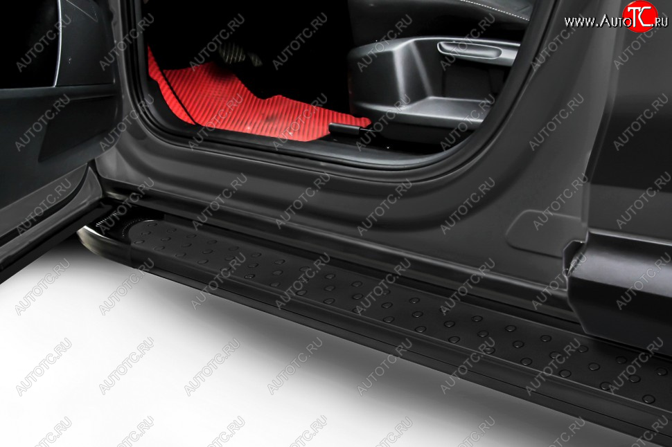 17 749 р. Порожки для ног Slitkoff Standart Audi Q7 4L рестайлинг (2009-2015) (Black)  с доставкой в г. Вологда
