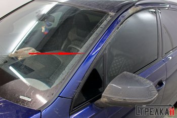 1 699 р. Водостоки лобового стекла Стрелка 11  Audi Q7  4M (2015-2022) дорестайлинг, рестайлинг  с доставкой в г. Вологда. Увеличить фотографию 3